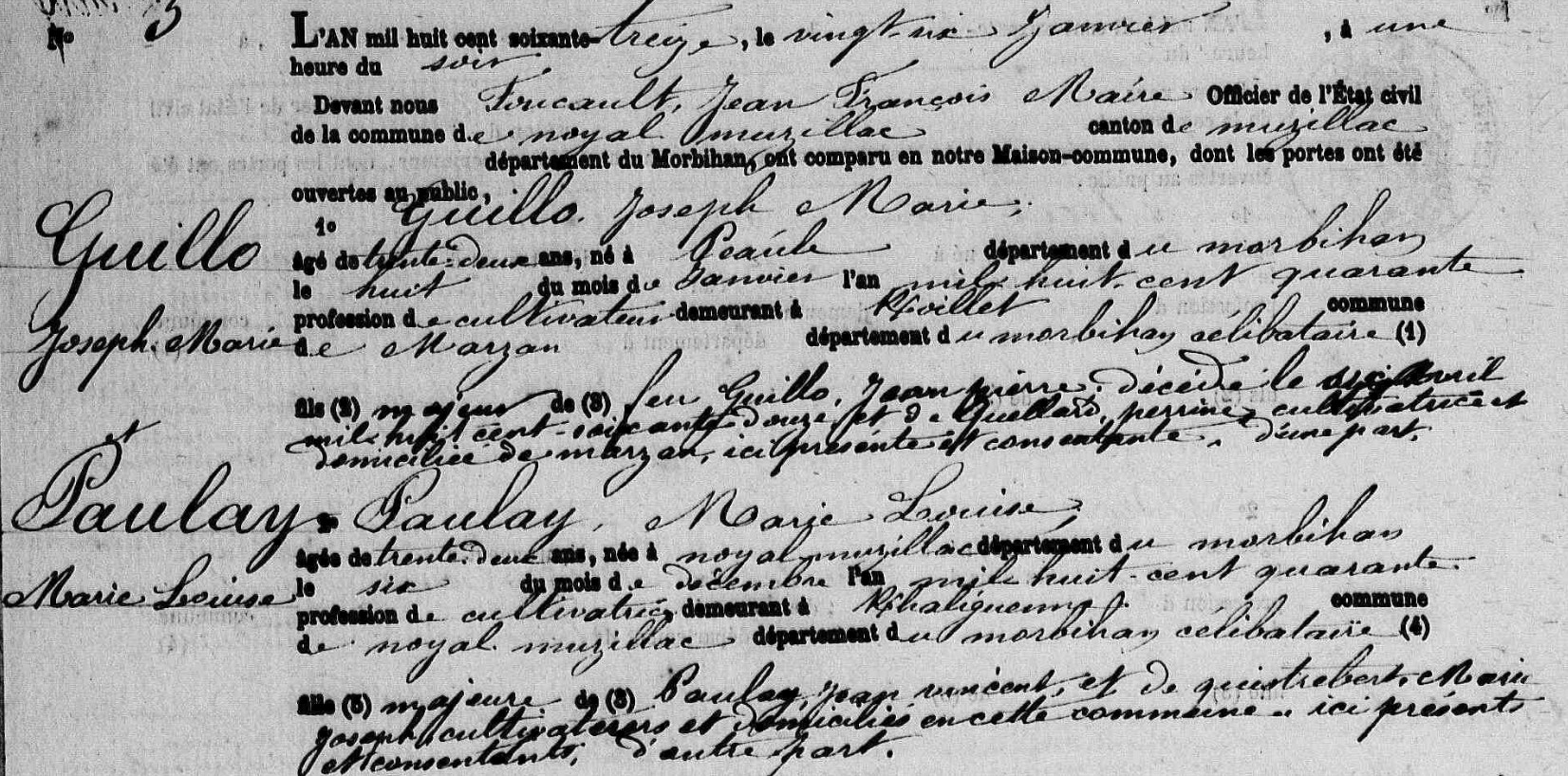 Mariage Guillo Joseph Marie - Paulay Marie-Louise 26_01_1873 -1.jpg